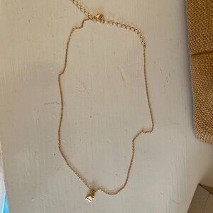 Gold Necklace by Misha with Heart Charm